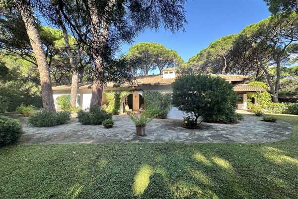 villa for rent for vacation with swimming pool, park and private and exclusive beach place in the Roccamare pine forest